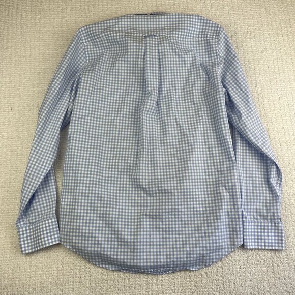 Gant Shirt Mens Small Cotton The Poplin Gingham Regular Fit Blue Check - Picture 14 of 16